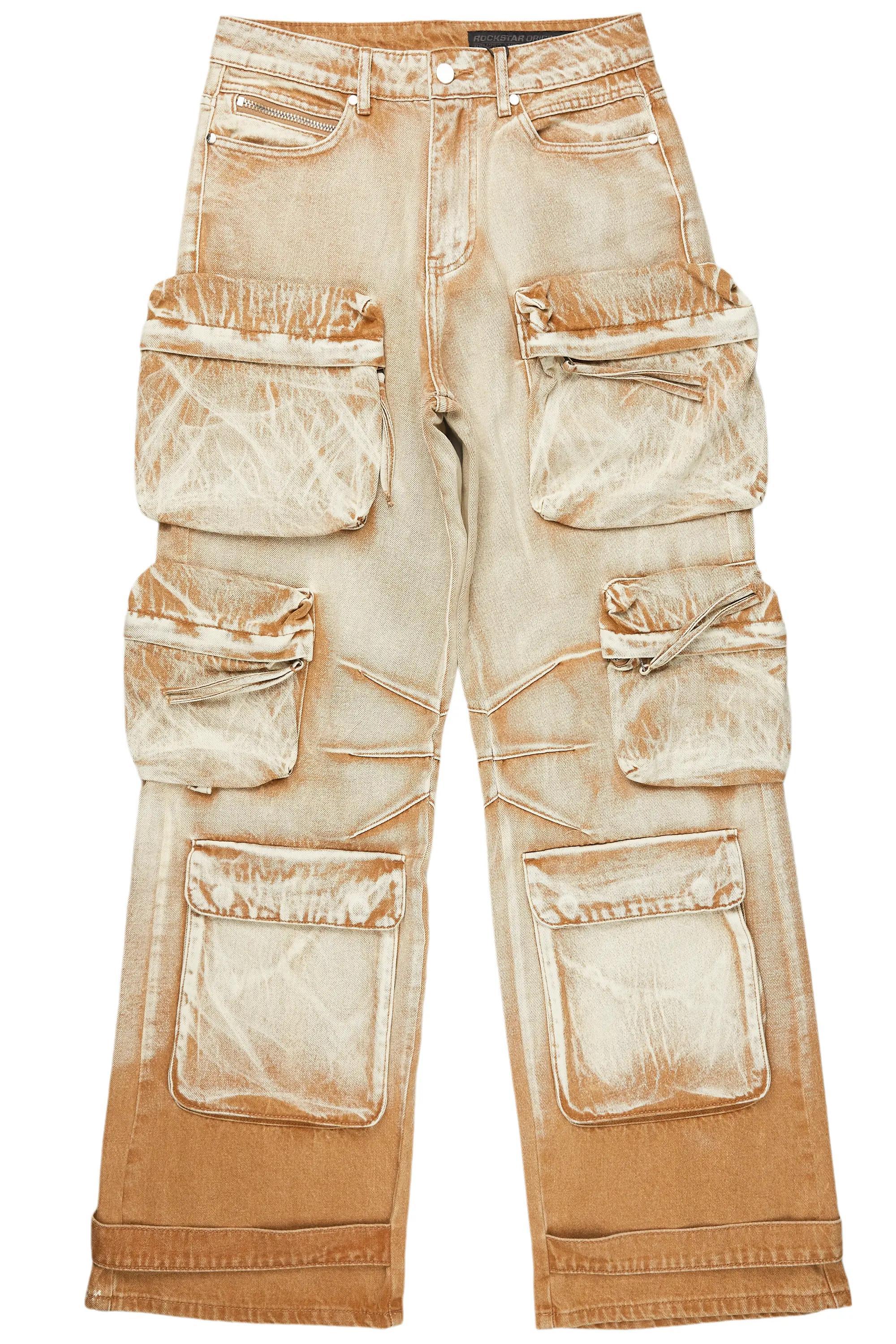 Lenz Beige Baggy Fit Jean Male Product Image