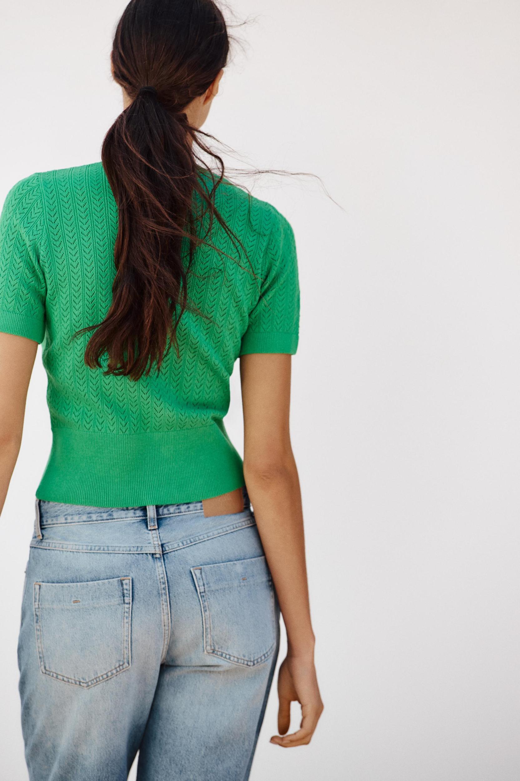 POINTELLE KNIT TOP Product Image