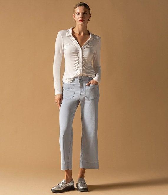 Sanctuary The Marine Denim Mid Rise Wide Leg Cropped Pant Product Image