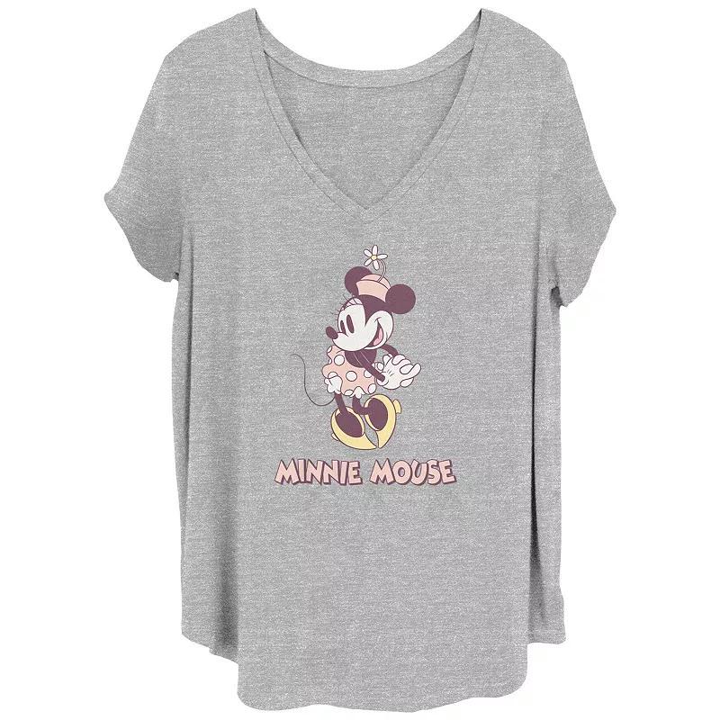 Disney's Minnie Mouse Circles Set Juniors' Plus Graphic Tee, Women's, Size: 4XL, Grey Gray Product Image