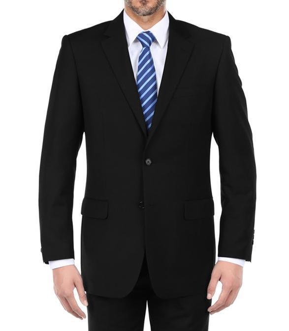 Vanderbilt Collection - Classic 2 Piece Suit 2 Buttons Regular Fit In Black Product Image