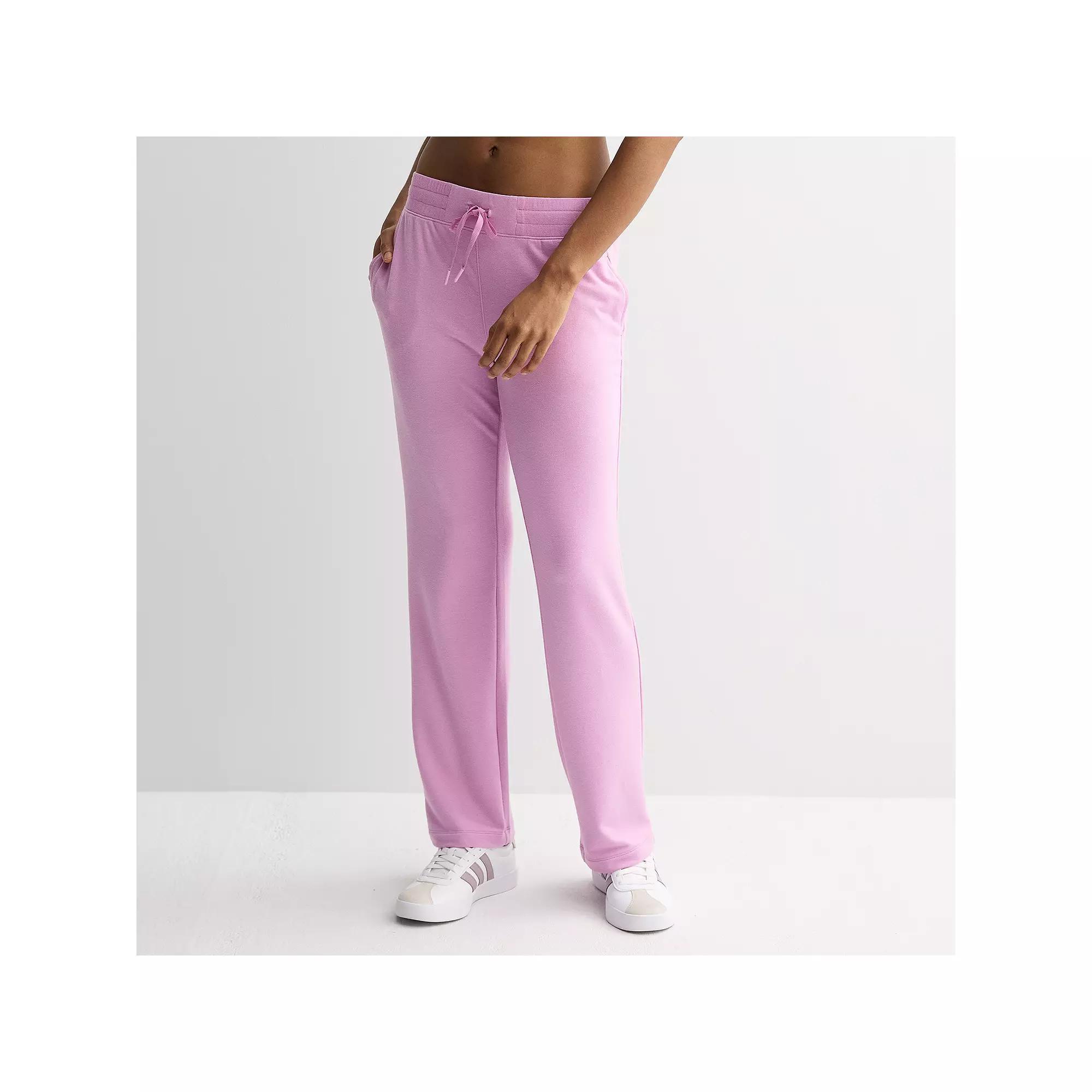 Women's Tek Gear® French Terry Open Hem Pant, Size: XXL, Purple Macaroon Product Image