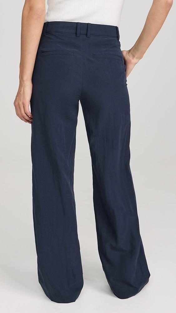 Vince Mid Rise Textured Wide Leg Trousers | Shopbop Product Image