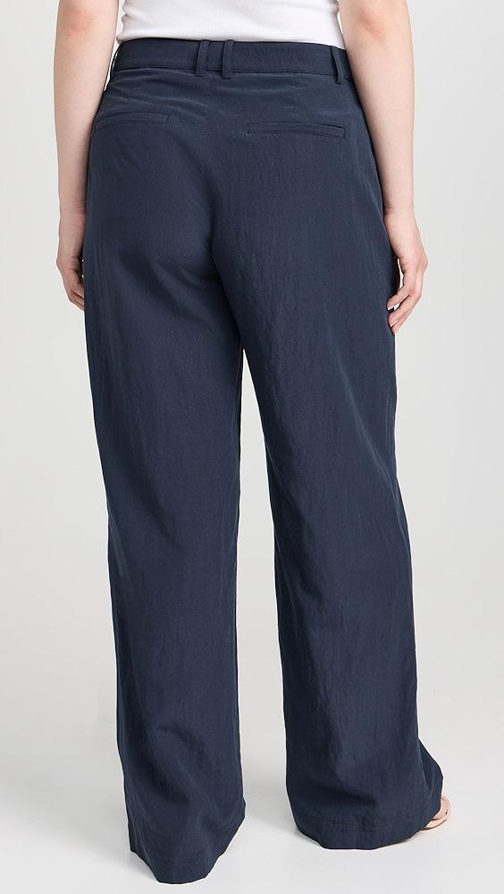 Vince Mid Rise Textured Wide Leg Trousers | Shopbop Product Image