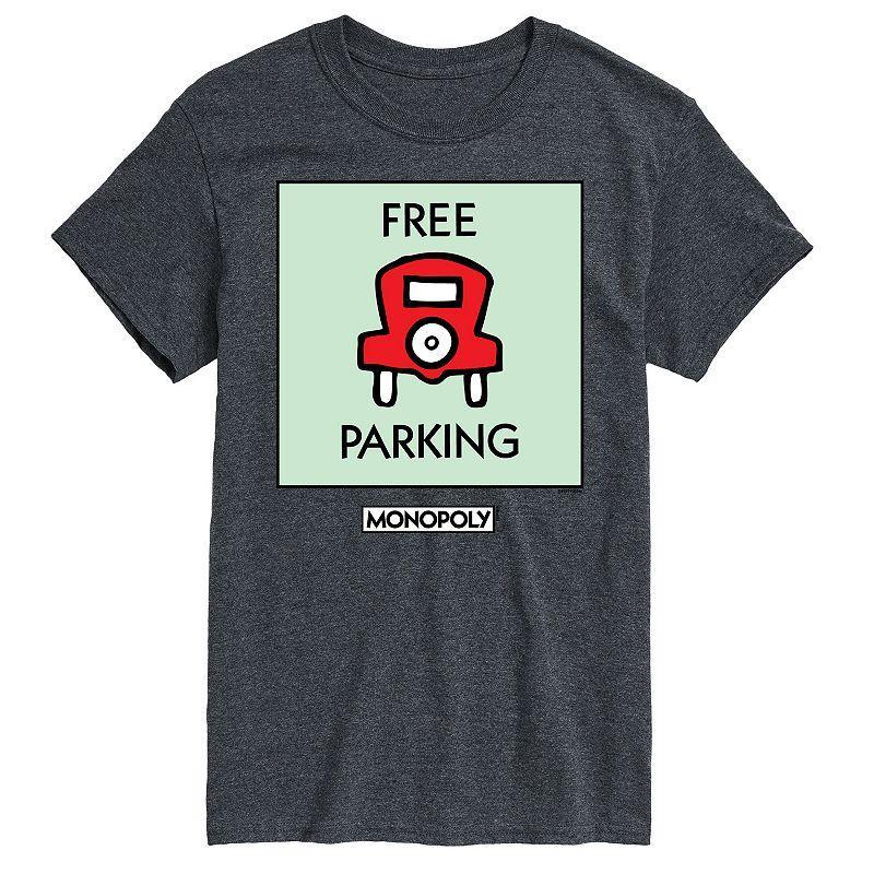 Big & Tall Monopoly Free Parking Graphic Tee, Men's, Size: 5XB, Heather Grey Product Image