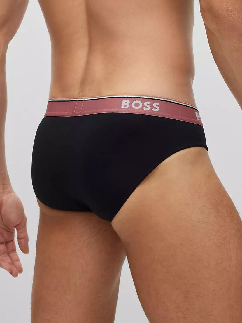 Three-Pack Of Regular-Rise Stretch-Cotton Briefs Product Image