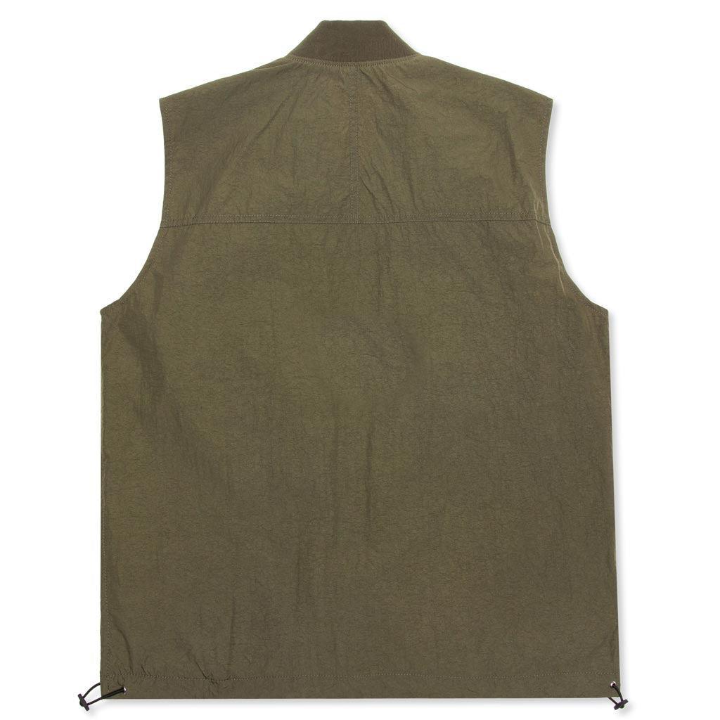 High Shrunk Nylon Utility Vest - Olive Male Product Image