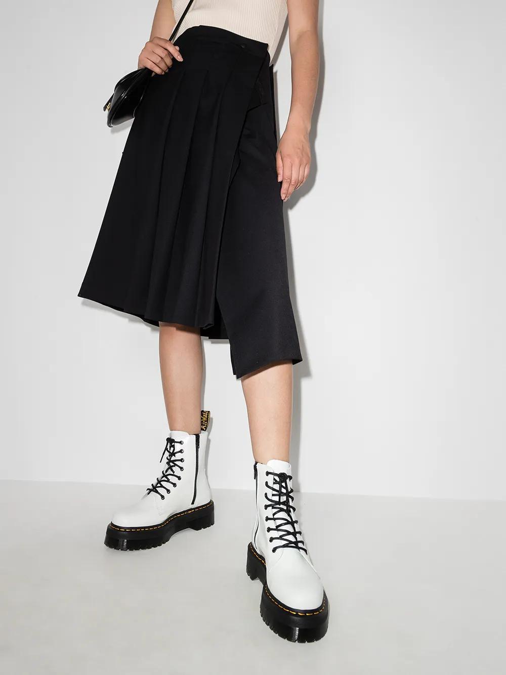 DR. MARTENS' White Jadon Retro Quad Boots Product Image