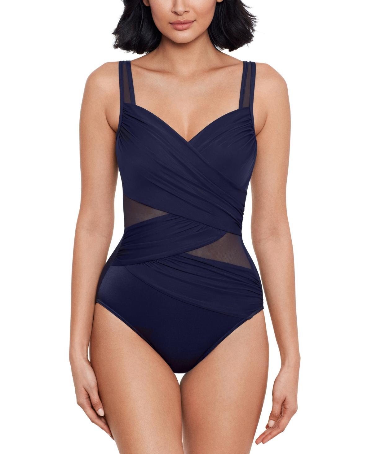 Womens Network Madero Ruched Criss Cross One-Piece Swimsuit Product Image