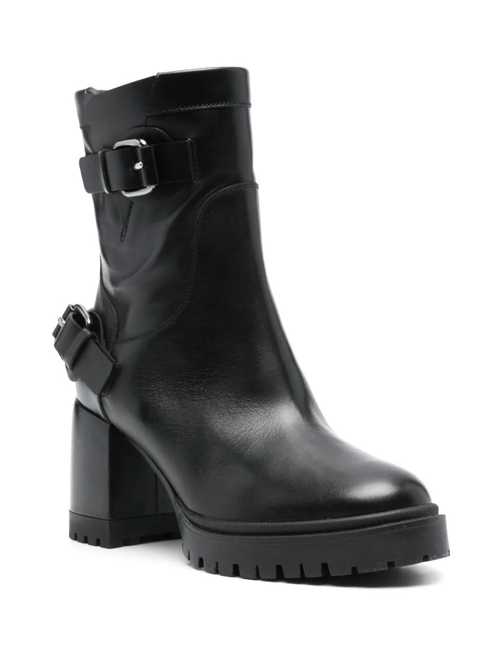 CASADEI 80mm Leather Ankle Boots In Black Product Image