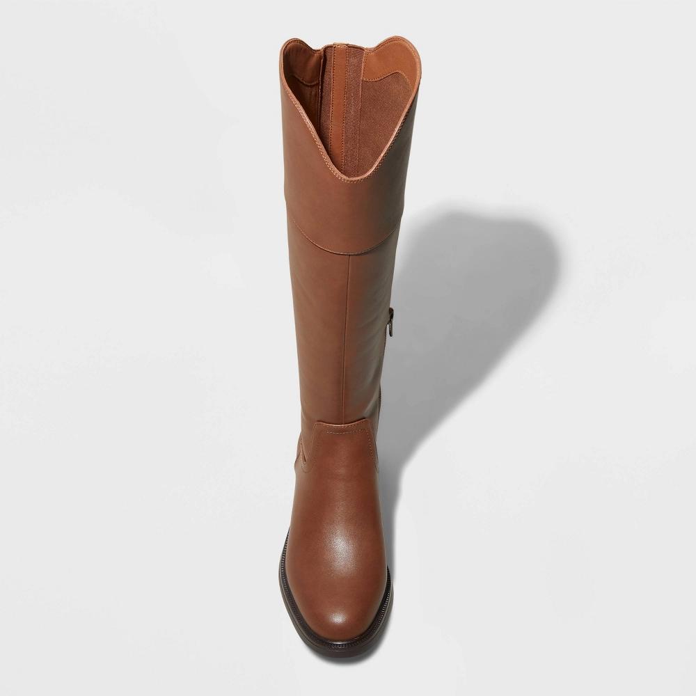 Womens Sienna Tall Riding Boots - A New Day Brown 5 Product Image