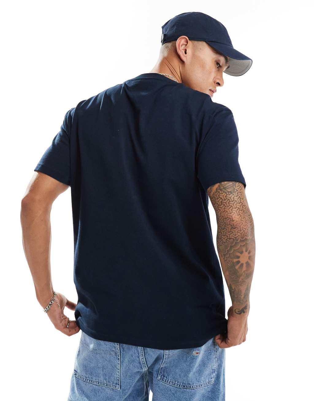 Tommy Jeans arch varsity logo T-shirt in navy Product Image