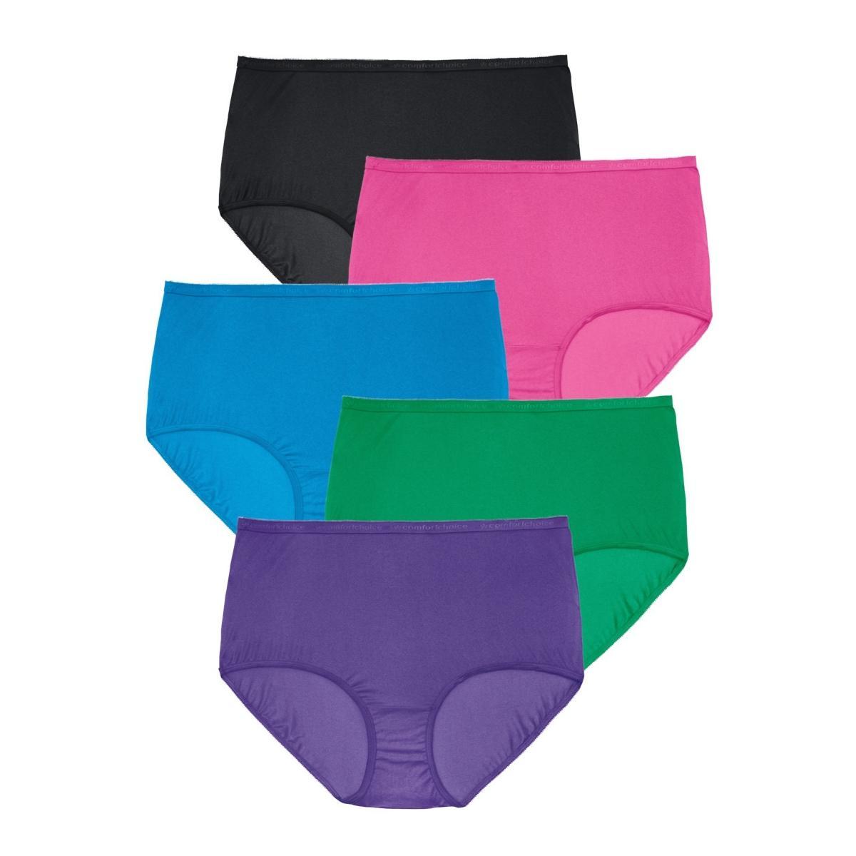 Comfort Choice Womens Nylon Brief 5-Pack Product Image