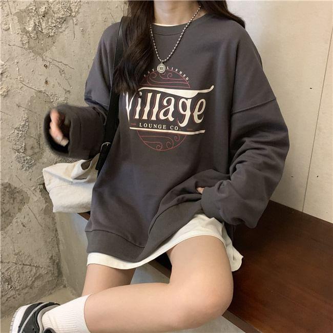 Crewneck Lettering Sweatshirt Product Image