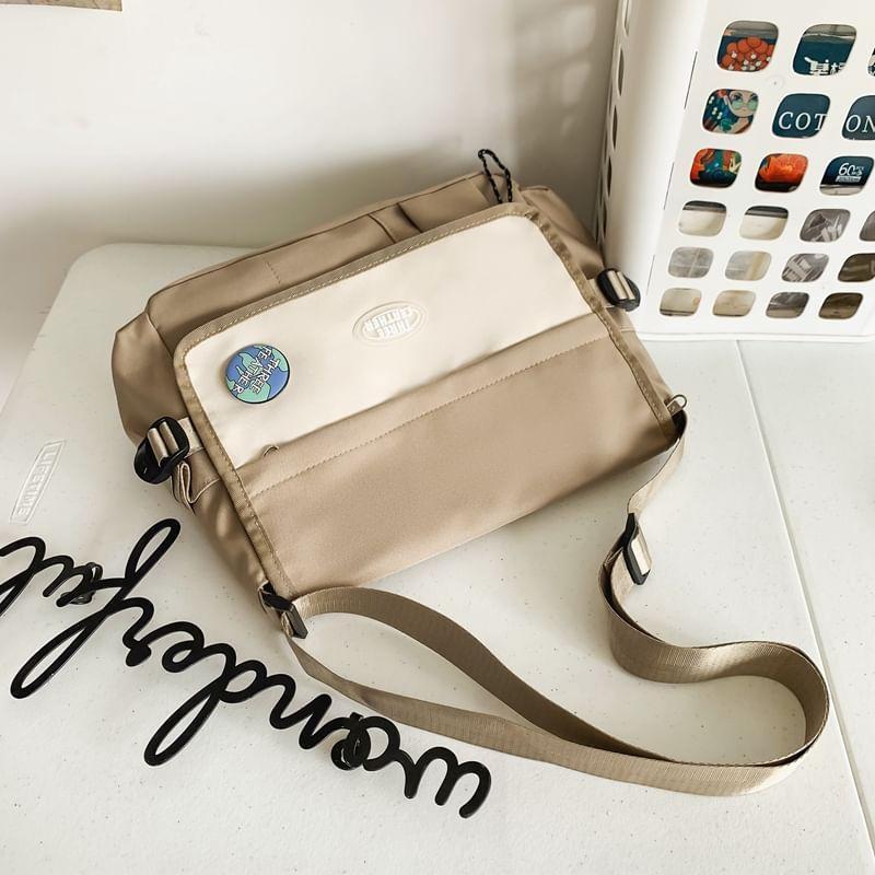 Lettering Flap Messenger Bag Product Image