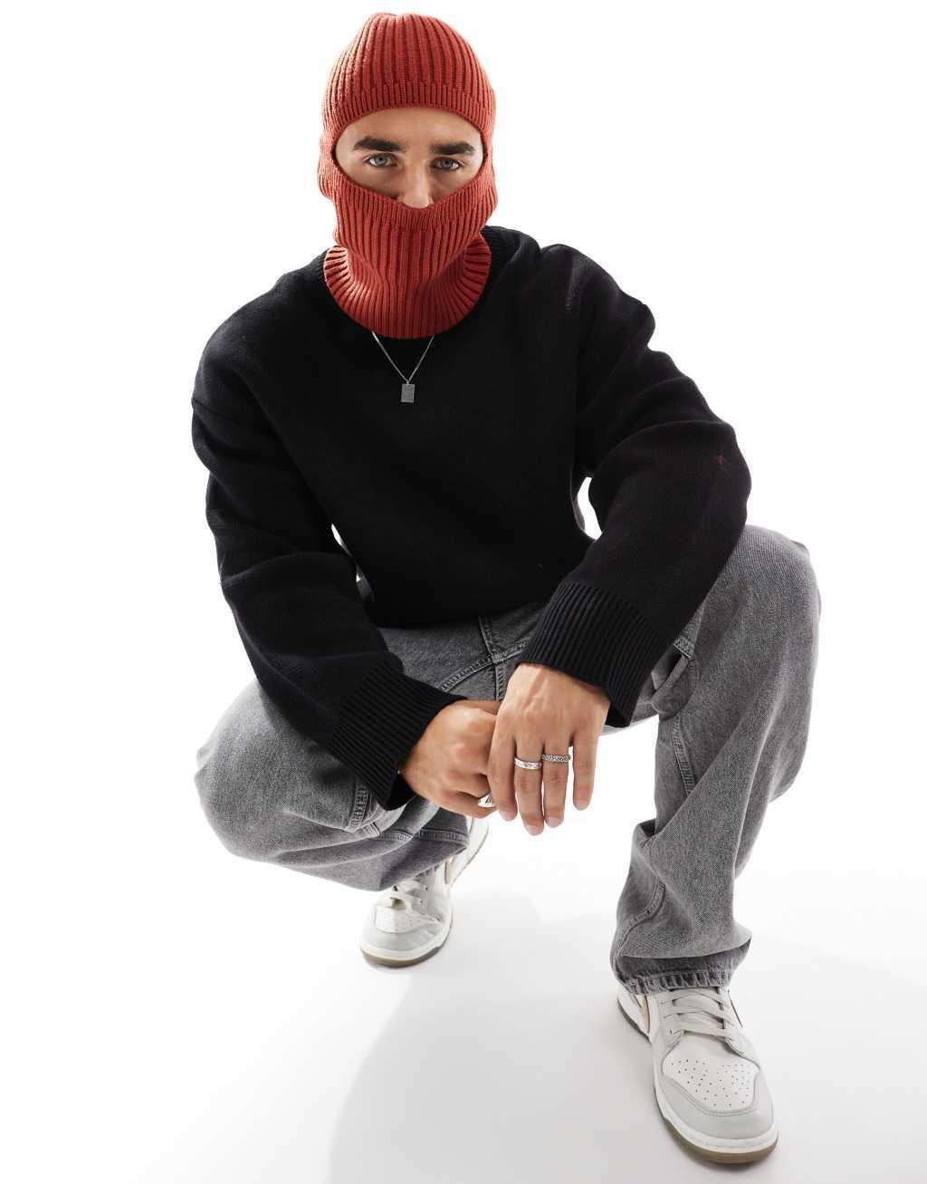 ASOS DESIGN balaclava in terracotta Product Image