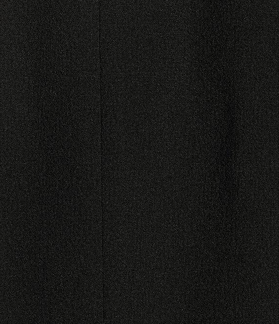 Nipon Boutique Textured Crepe Notch Lapel Patch Pocket Button Front Jacket Skirt Set Product Image