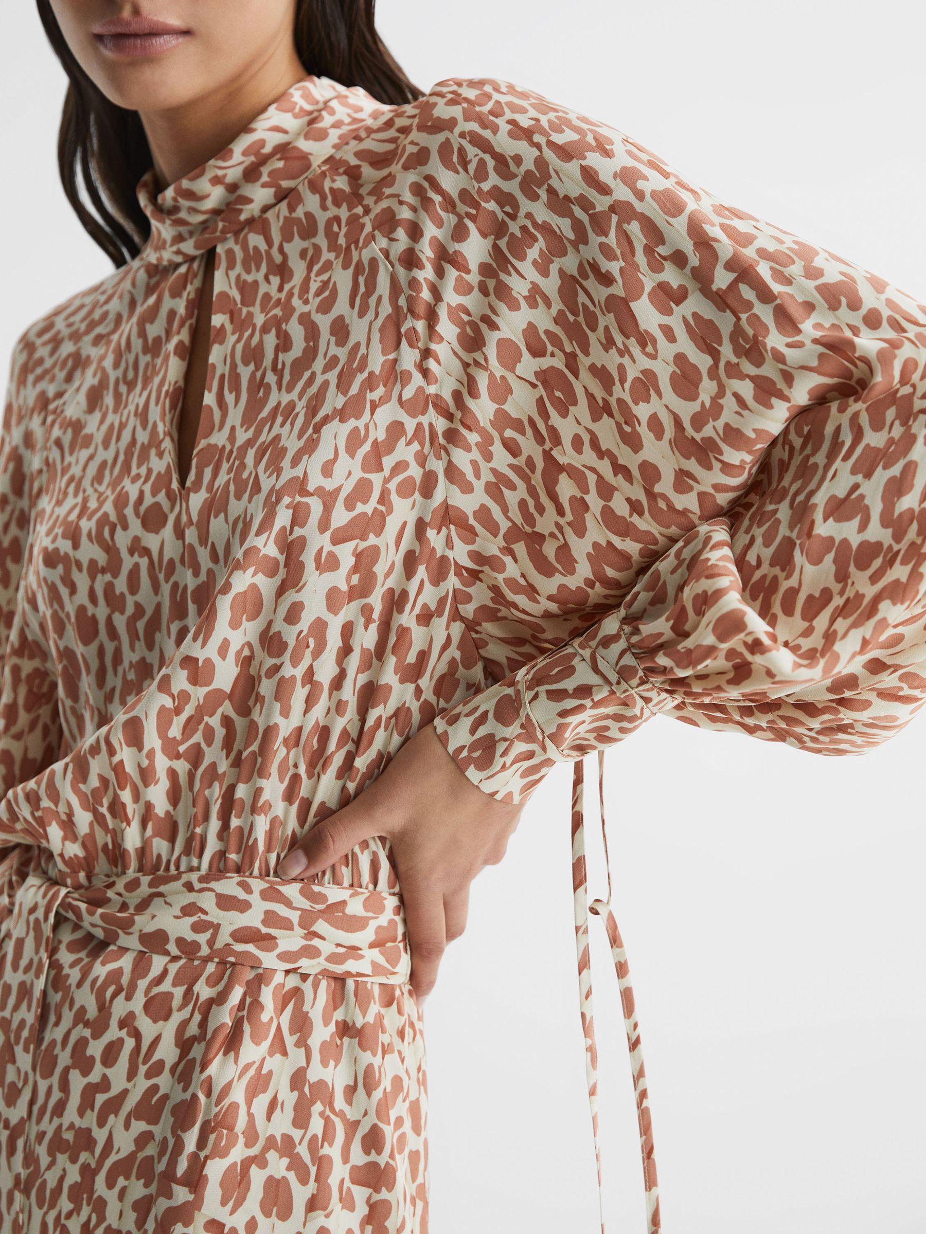 Animal Print Mini Dress in Neutral Product Image