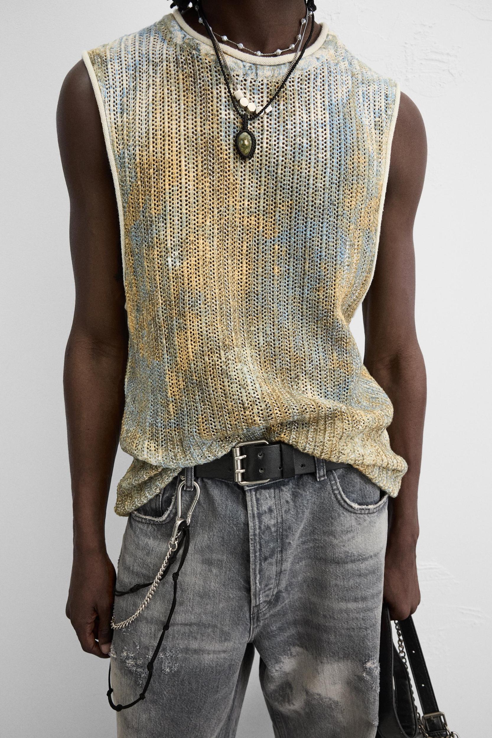 ABSTRACT PRINT KNIT TANK TOP Product Image