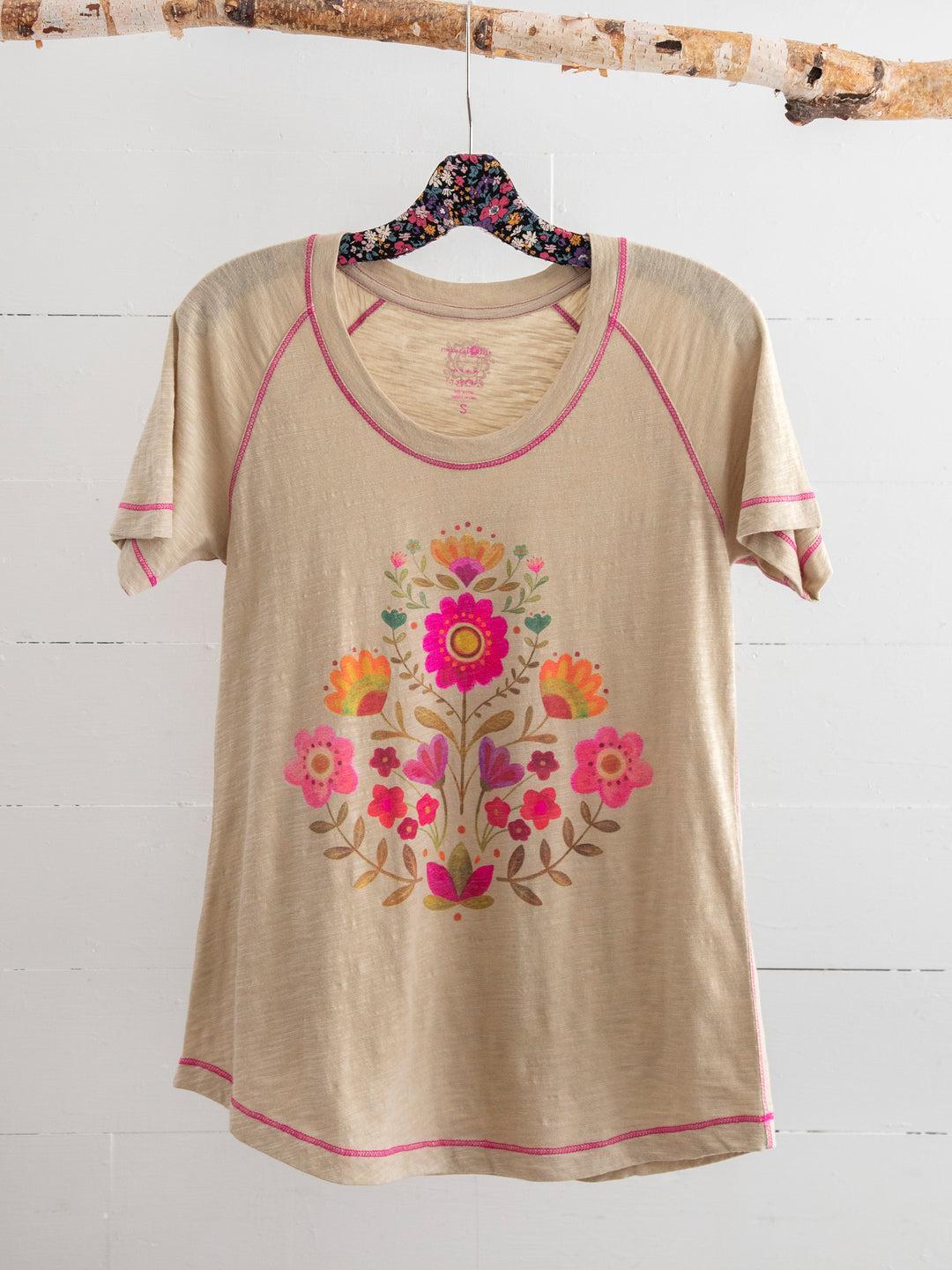 Boho Cotton Tee Shirt Product Image