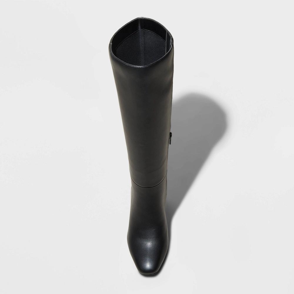 Womens Livia Stovepipe Tall Boots - A New Day Black 6.5 Product Image