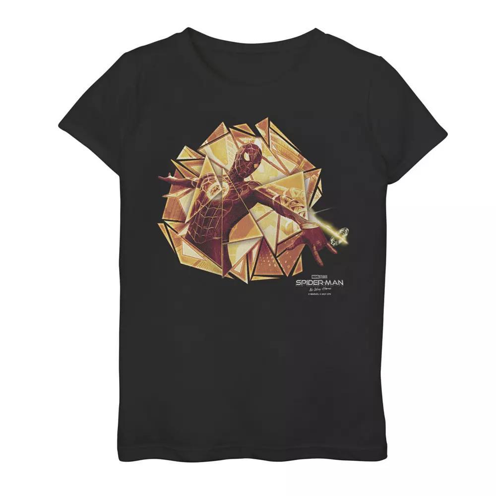 Girls 7-16 Marvel Spider-Man No Way Home Spider-Man Golden Web Shot Graphic Tee, Girl's,  Product Image