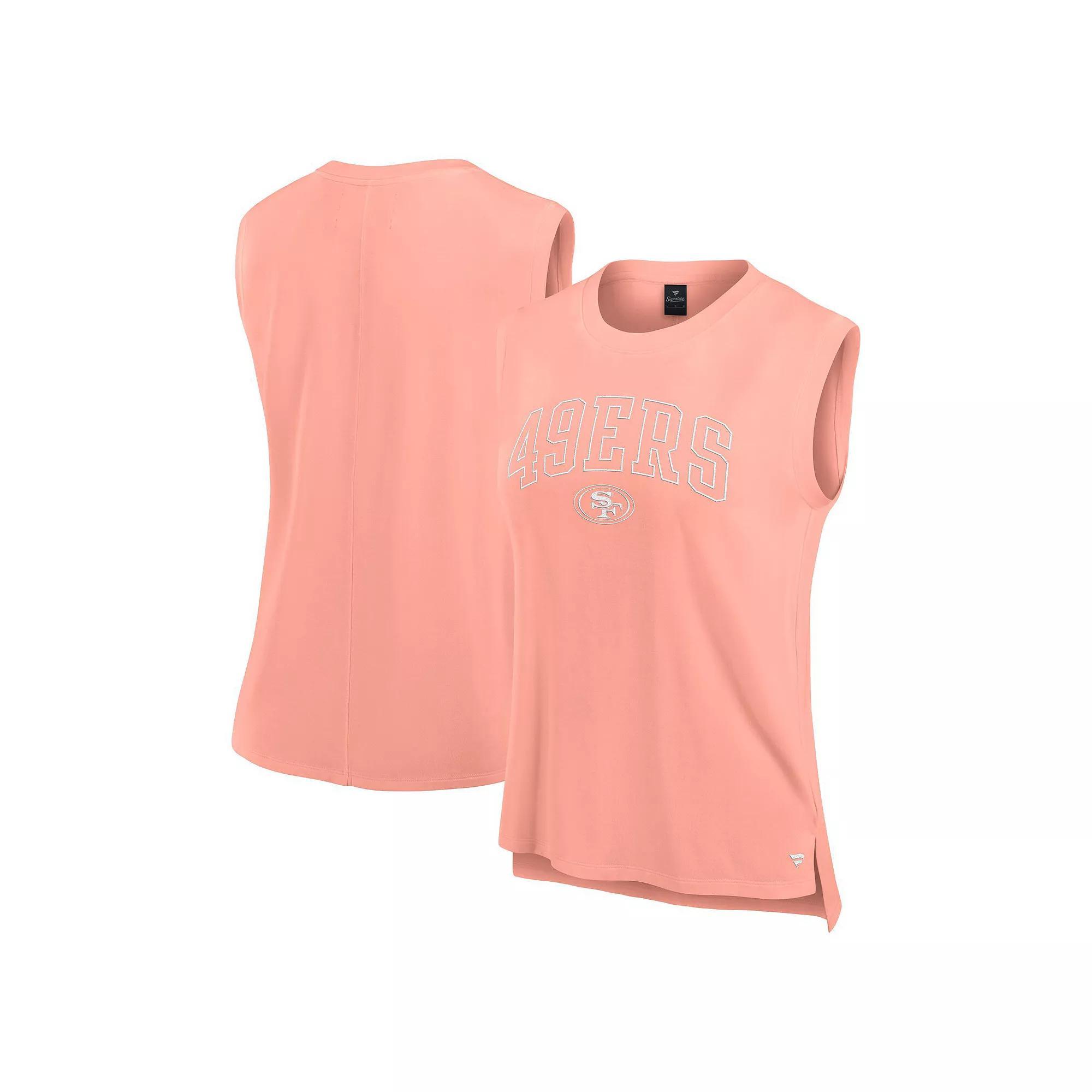 Women's Fanatics Signature Coral Chicago Cubs Studio Gym Tank Top,  Product Image