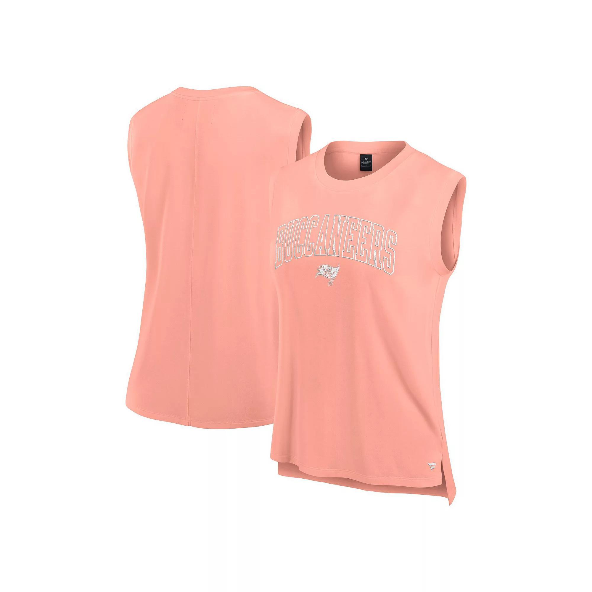 Women's Fanatics Signature Coral Chicago Cubs Studio Gym Tank Top,  Product Image