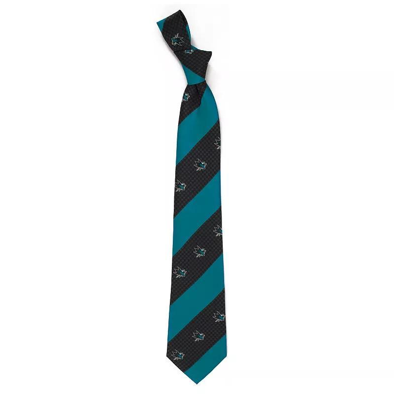 Mens San Jose Sharks Striped Tie Product Image