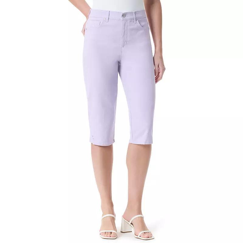 Womens Gloria Vanderbilt Amanda Skimmer Capri Pants Purple Dream Product Image