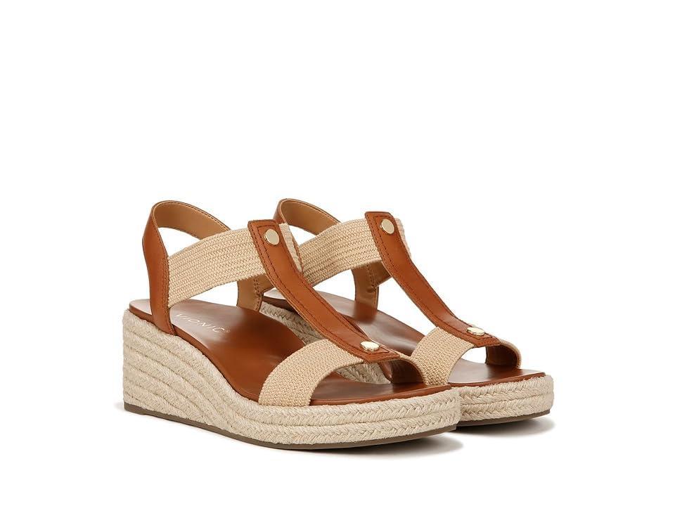 Vionic Calera Leather Wedge Espadrille Sandals Product Image