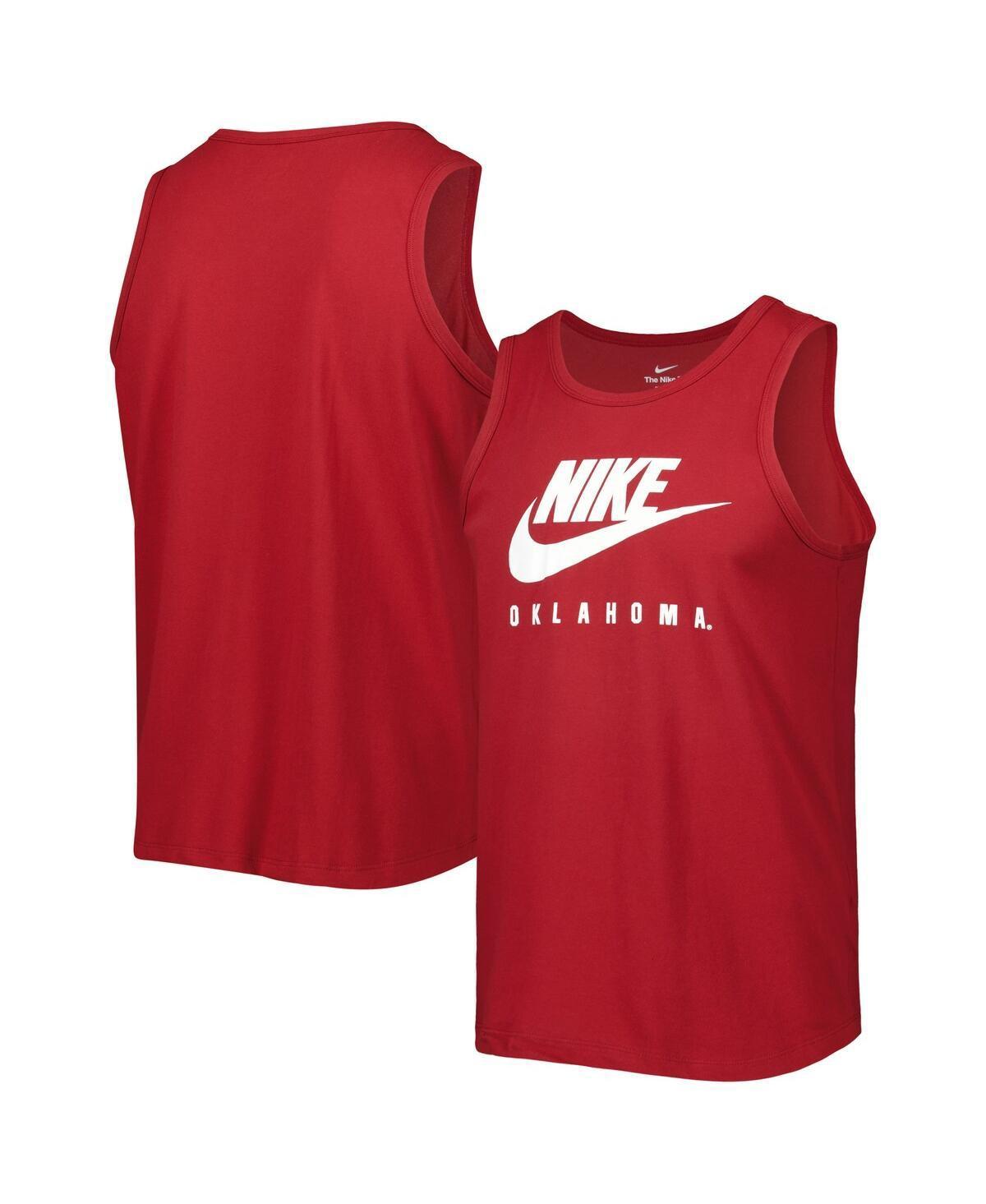 Men's Nike Crimson Oklahoma Sooners Futura Performance Scoop Neck Tank Top, Size: Large, Red Product Image