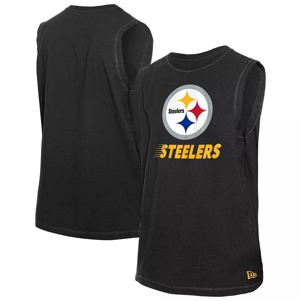 Men's New Era  Black Pittsburgh Steelers Leisure Collection Tank Top, Size: Large Product Image