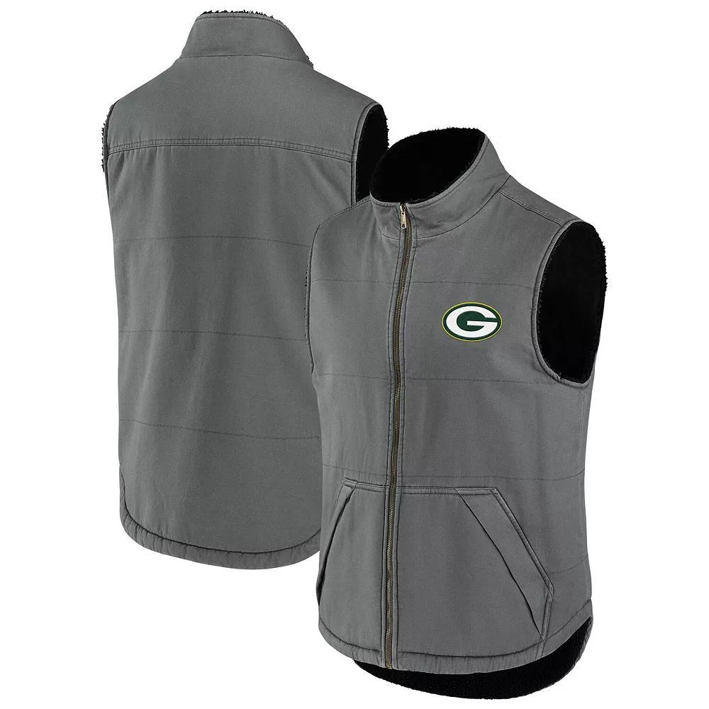 Men's NFL x Darius Rucker Collection by Fanatics Gray Tampa Bay Buccaneers Sherpa-Lined Full-Zip Vest,  Product Image