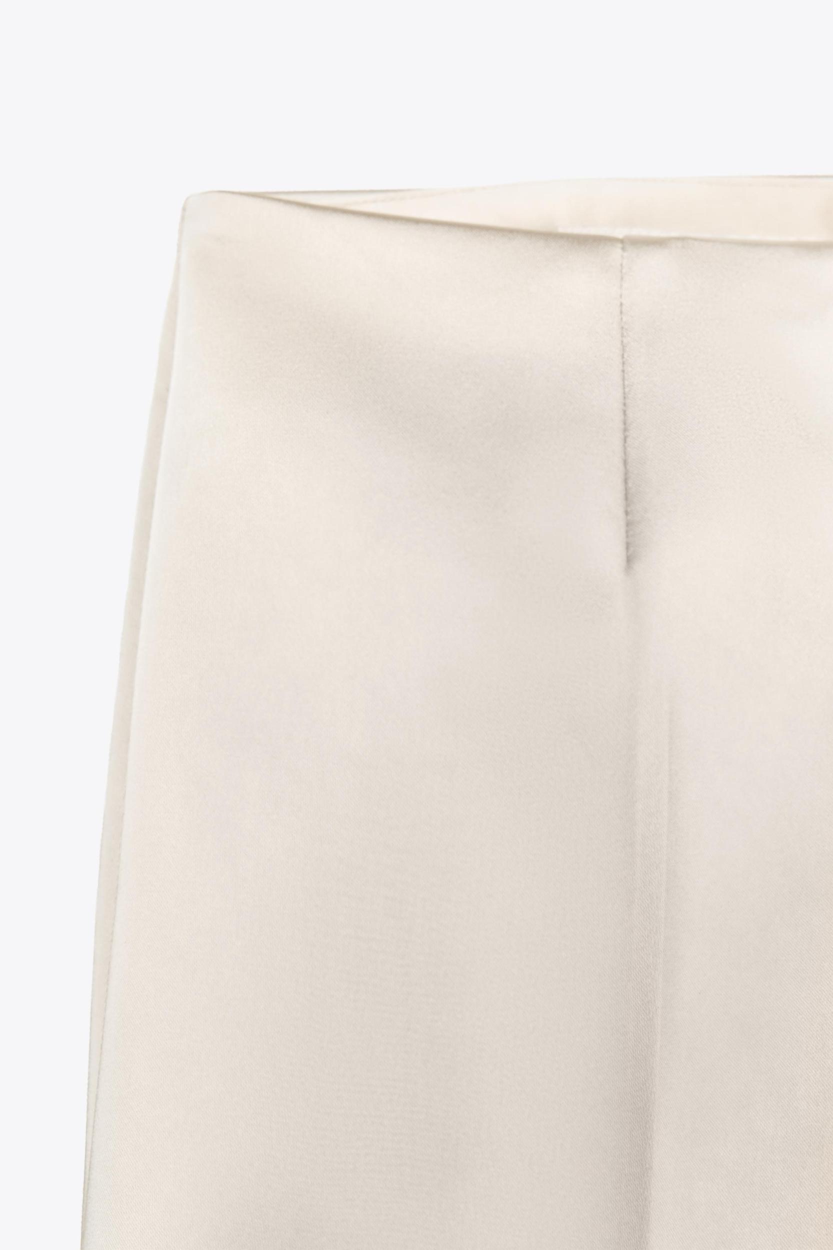 HIGH-WAISTED SATIN PANTS Product Image