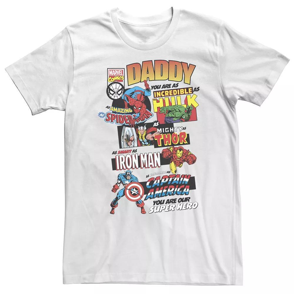 Big & Tall Marvel Ultimate Dad Tee, Men's, Size: 4XL, White Product Image