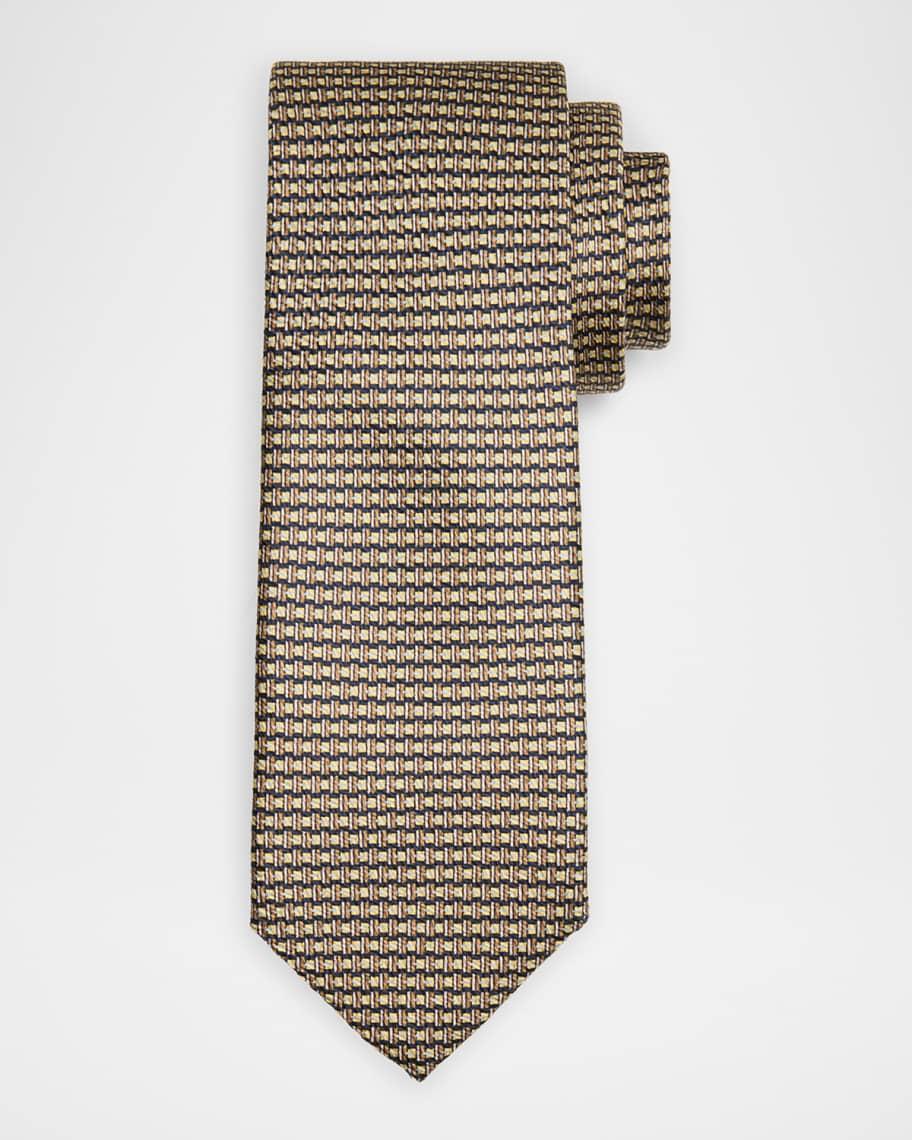 Men's Geometric Silk Tie Product Image