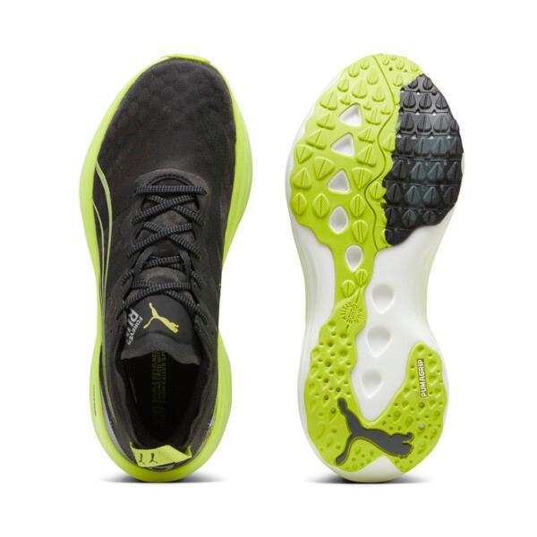 PUMA ForeverRun NITRO Mens Running Shoes in Black/Lime Pow/Mineral Grey Product Image