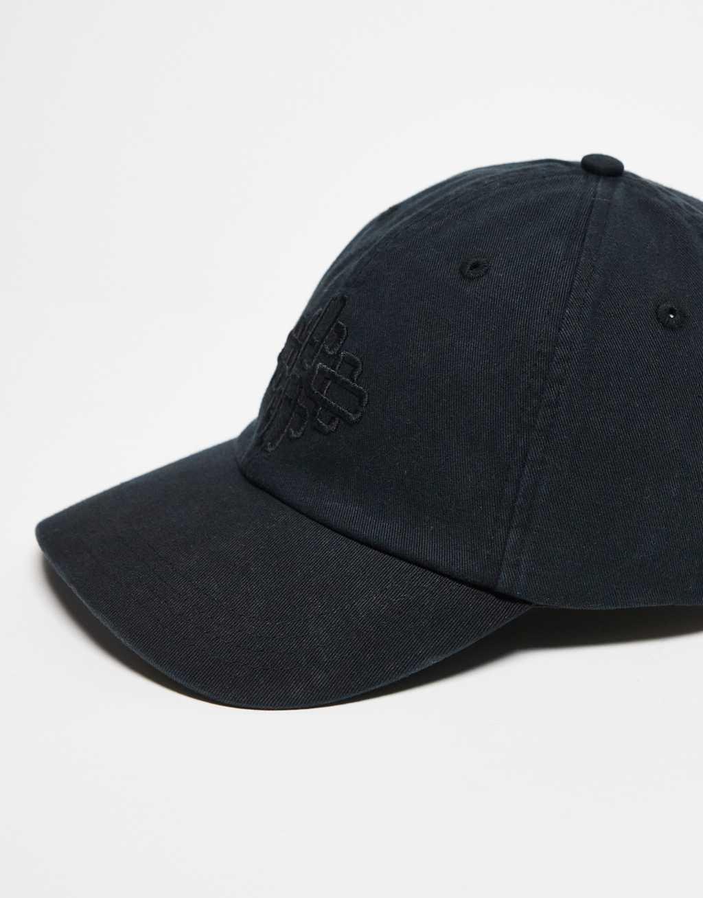 The Couture Club emblem logo denim cap in black Product Image