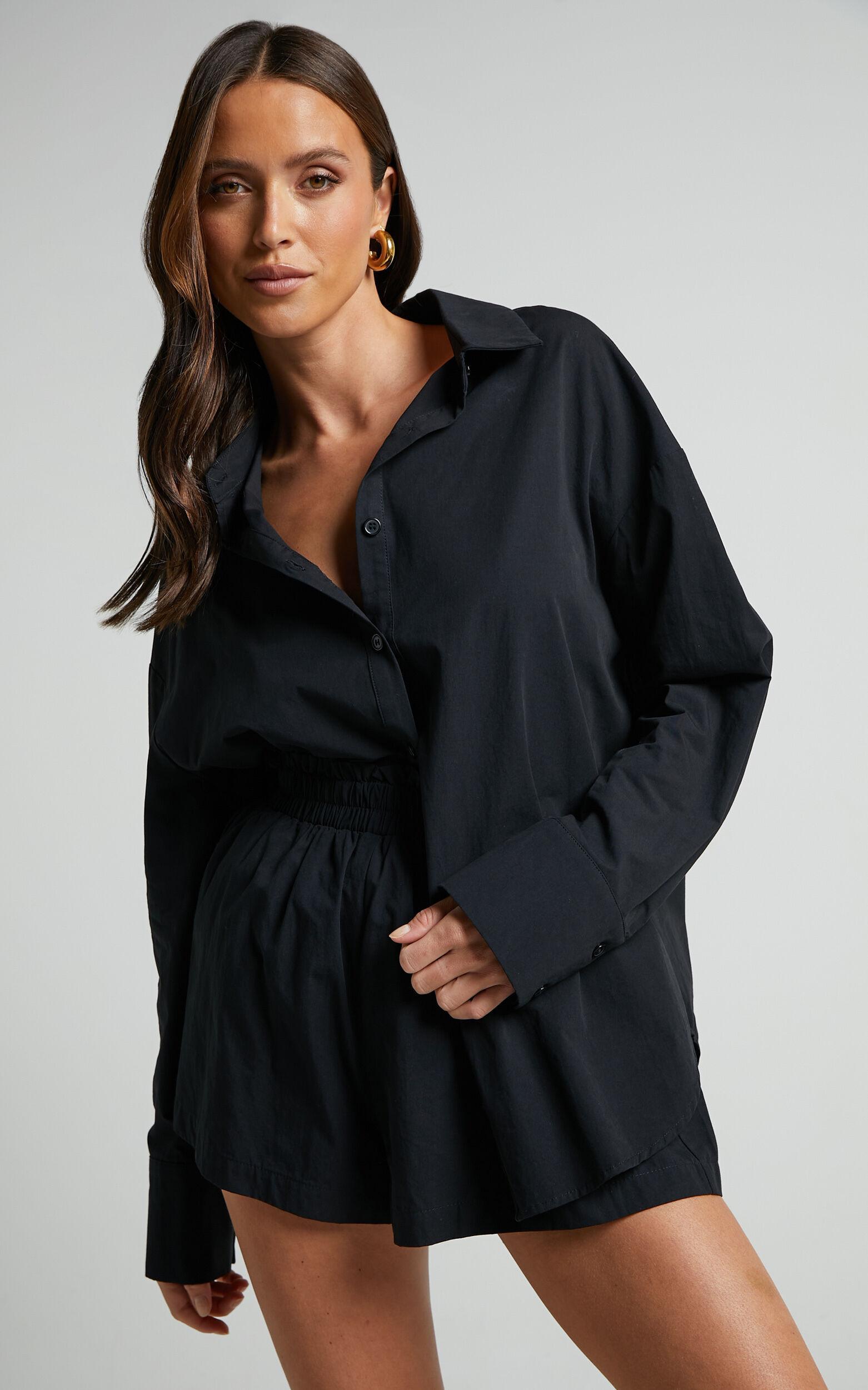 Terah Shirt - Button Up Shirt in Black Product Image