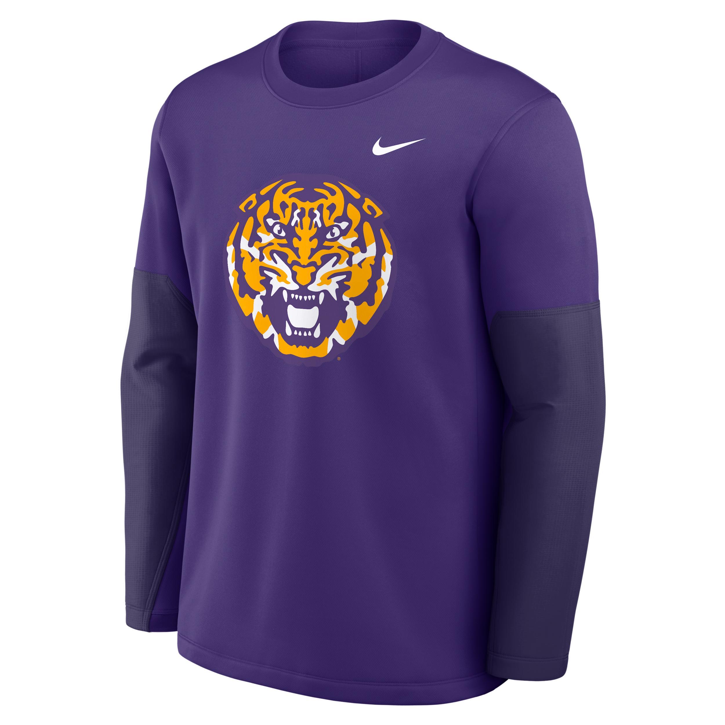 LSU Sideline Coach Nike Mens Therma-FIT College Long-Sleeve T-Shirt | 03BR0CLQLSN-6P4 Product Image