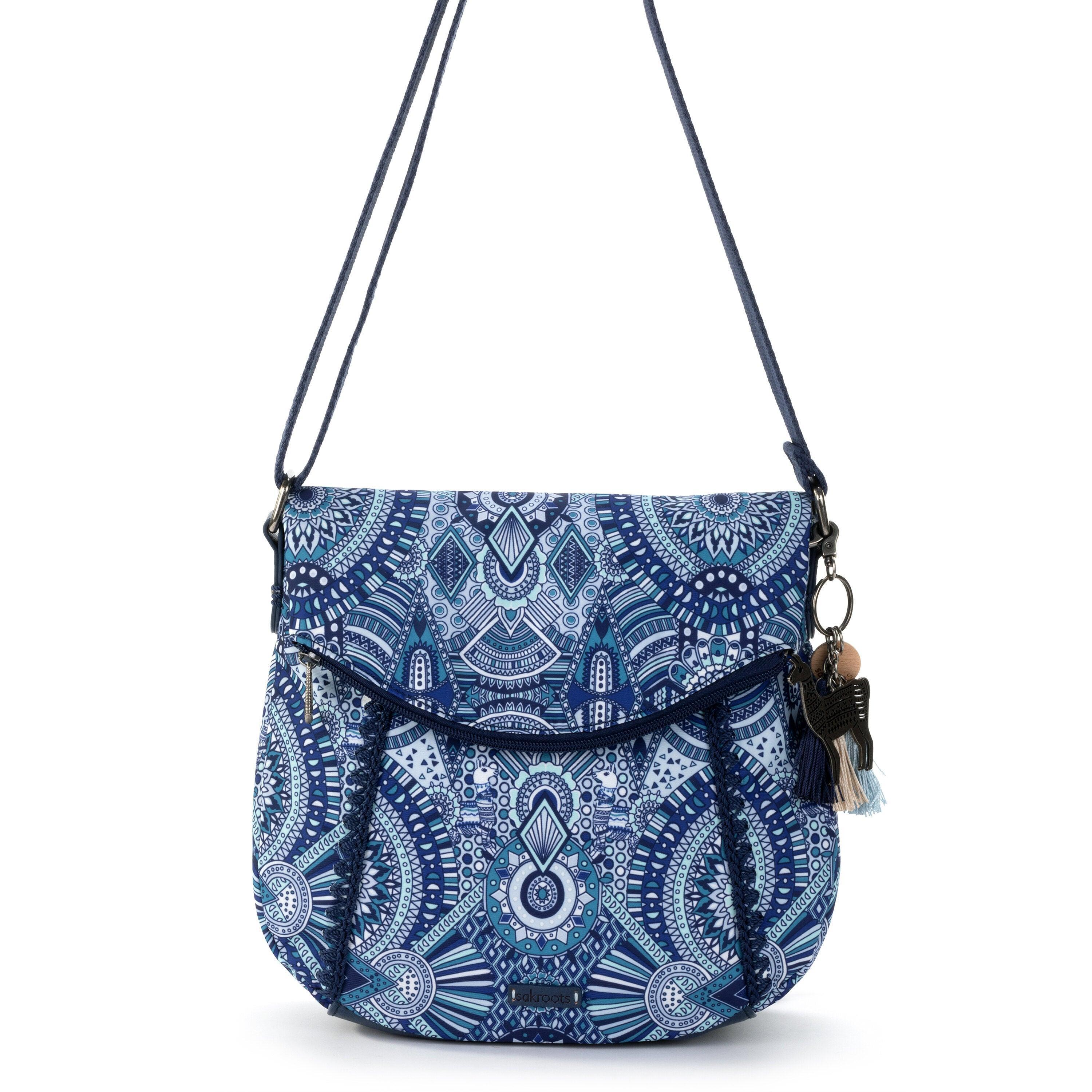 The Sak Artist Circle Foldover Crossbody (Royal Seascape) Cross Body Handbags Product Image