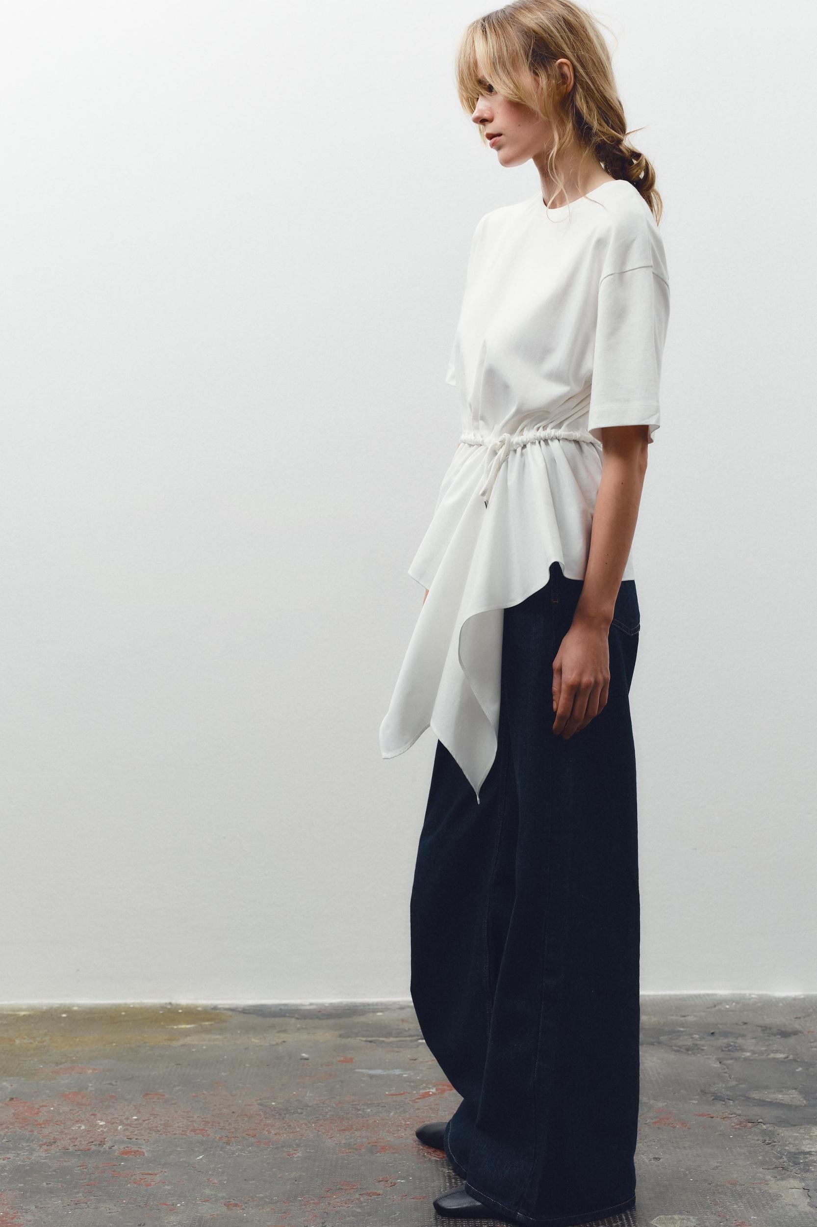 MIXED POPLIN T-SHIRT Product Image