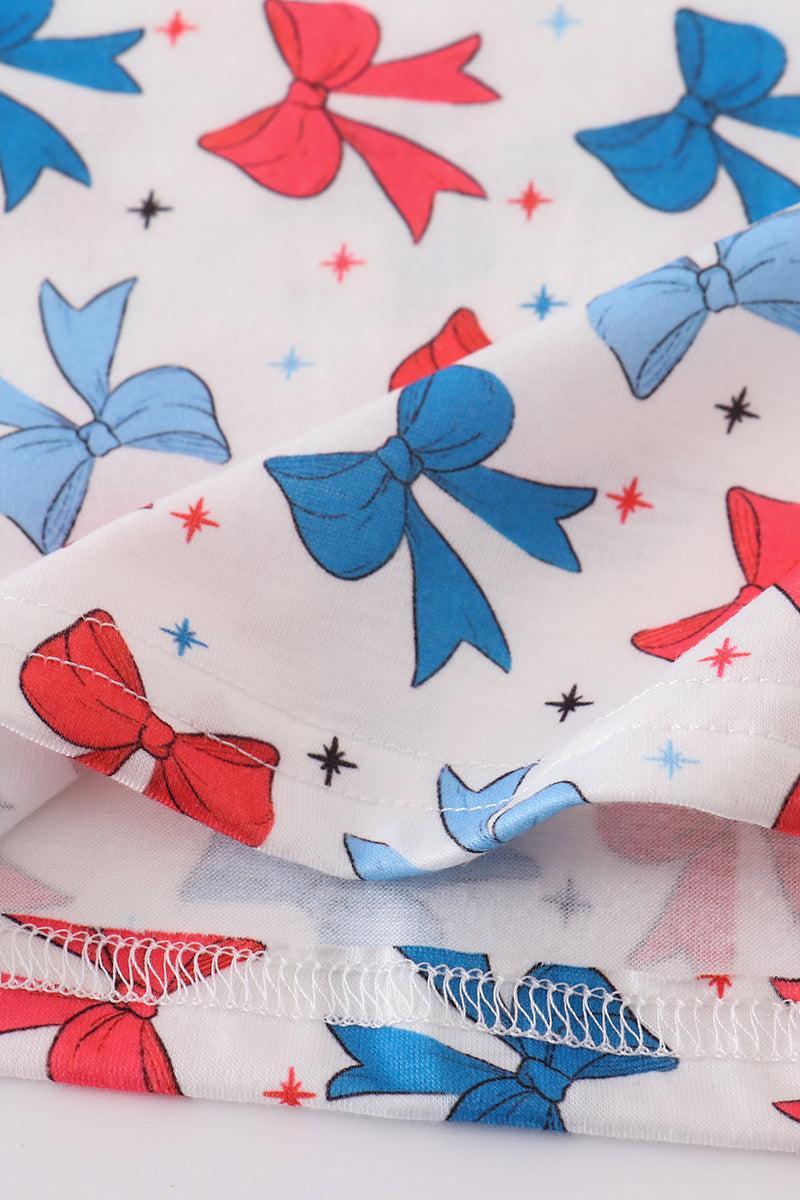 Bow applique print mom&me dress Product Image