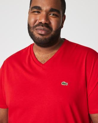 Lightweight Cotton Pima V Neck T-shirt Product Image