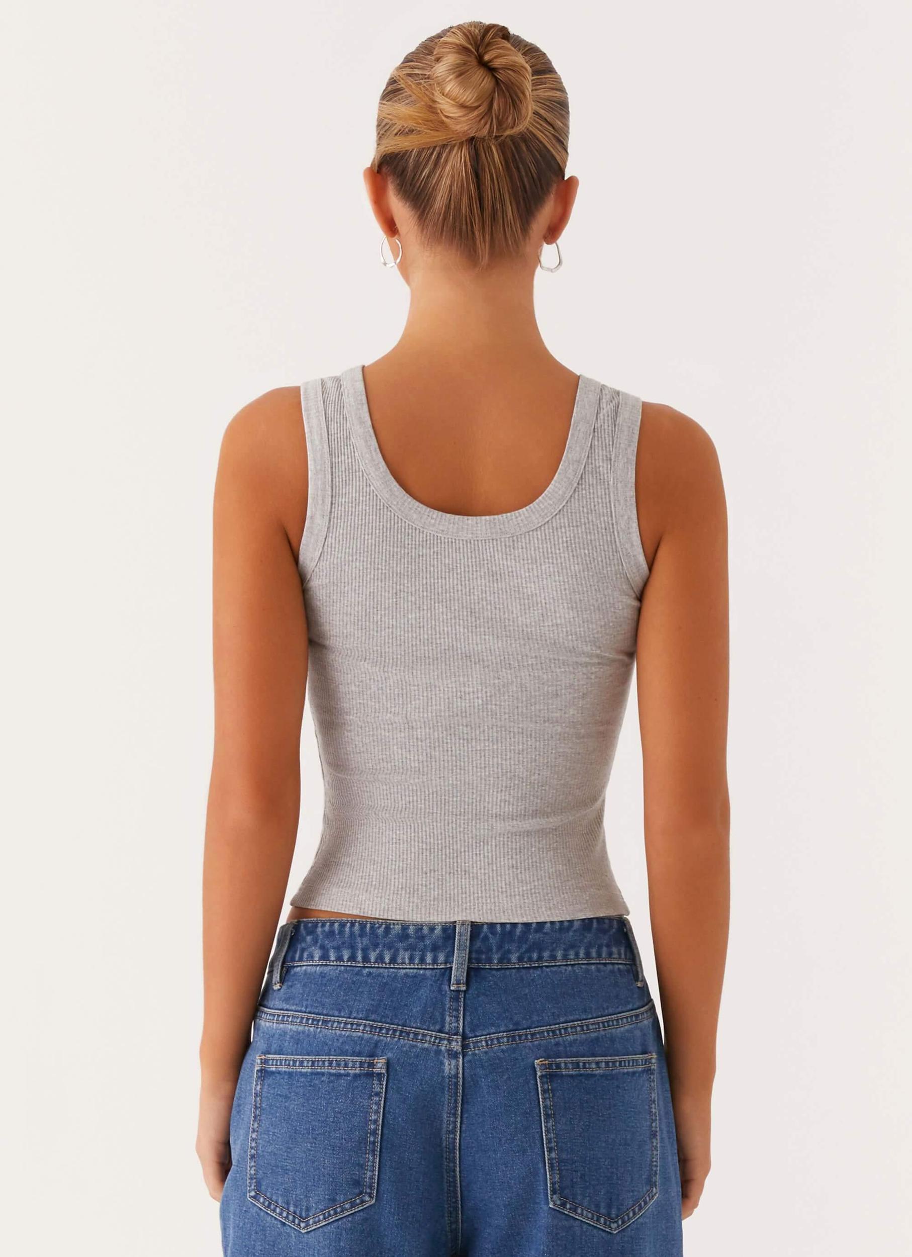 Signature Tank Top - Light Grey Marle Product Image