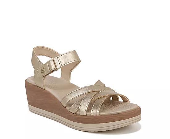 Bzees Rhythm Wedge Strappy Sandals Fabric) Women's Sandals Product Image