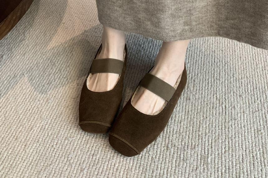 Plain Fleece-Lined Mary Jane Flats Product Image