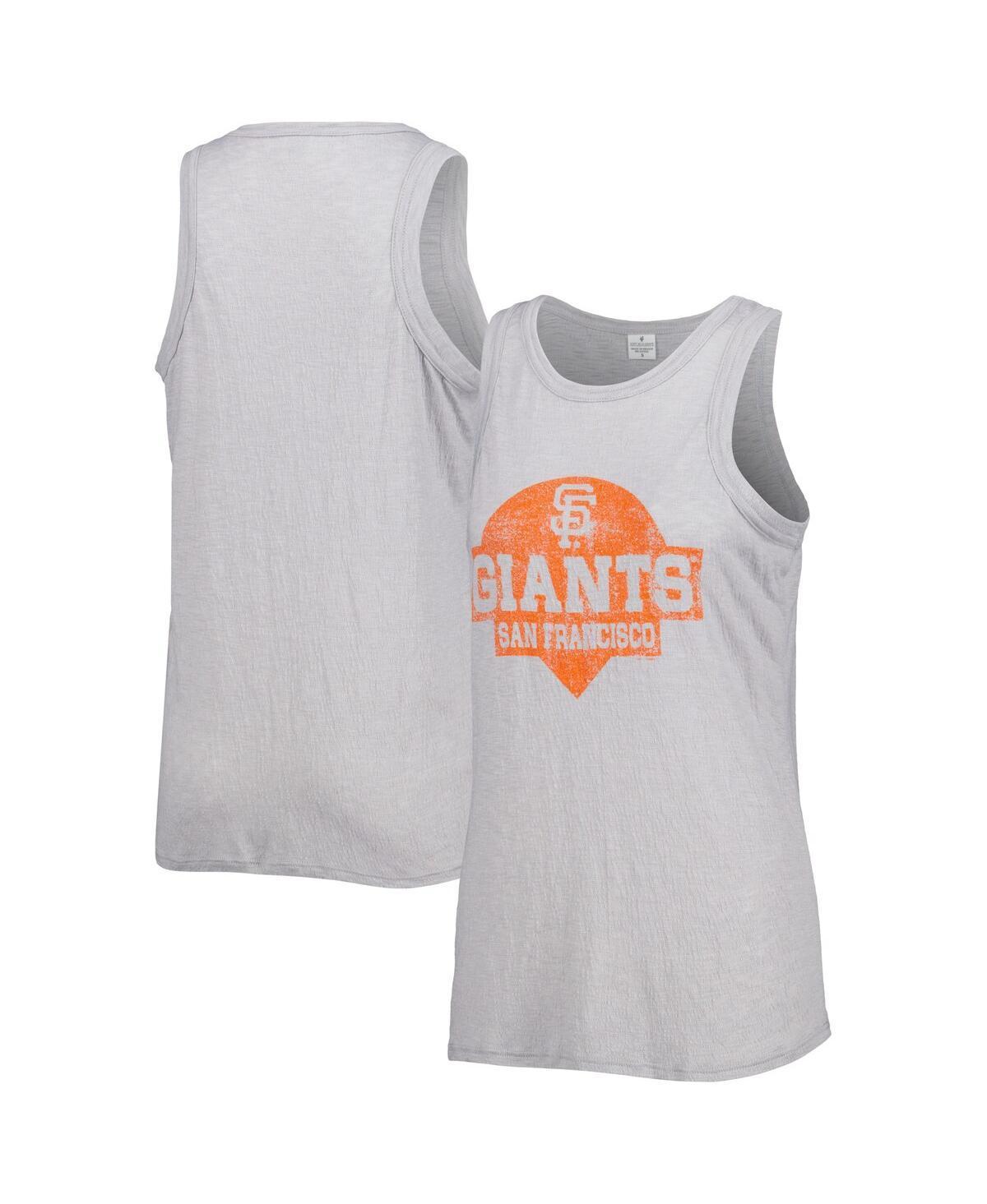 Womens Soft as a Grape Gray San Francisco Giants Tri-Blend Tank Top Product Image