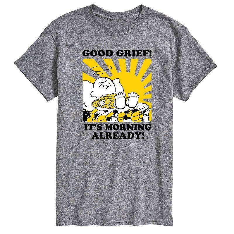 Men's Peanuts Its Morning Already Graphic Tee, Size: Medium, White Product Image